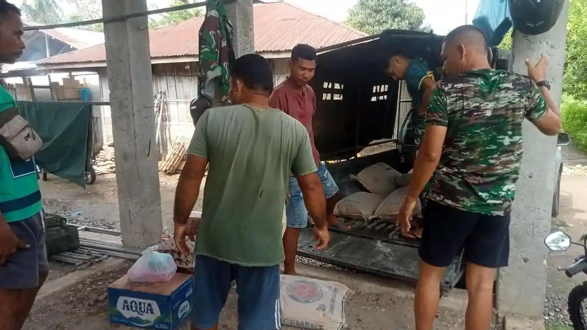 Satgas TMMD Bangun MCK di Desa Aelipo Ende