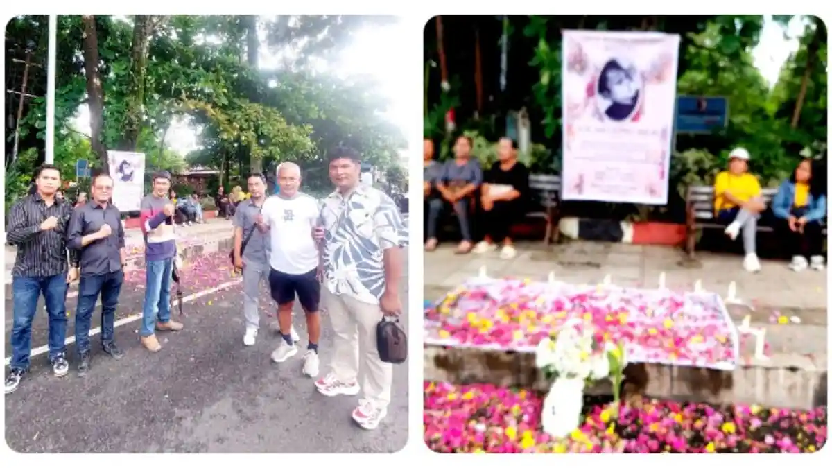 Tabur Bunga dan Doa di TKP Pembunuhan Jaka Jannes Malau, Publik Desak Polisi Tangkap Aktornya - Tribun-medan.com