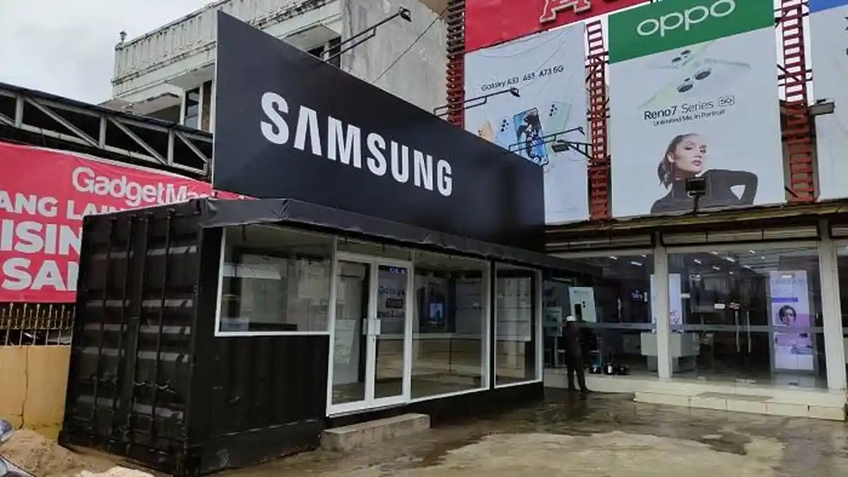 Didesain Eksklusif dan Premium, Begini Gerai Ala Kontainer Samsung Hapeworld Banjarmasin