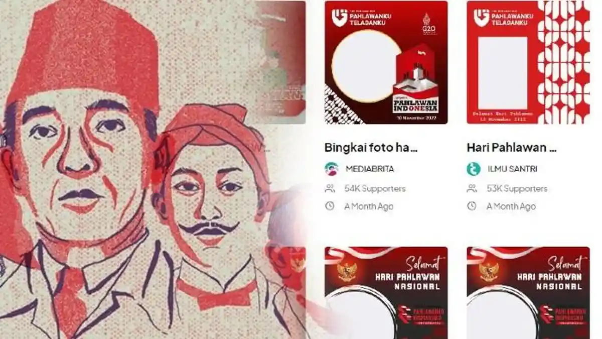 Cara Mudah Memasang Twibbon Saat Hari Pahlawan 10 Nevember Beserta Caption