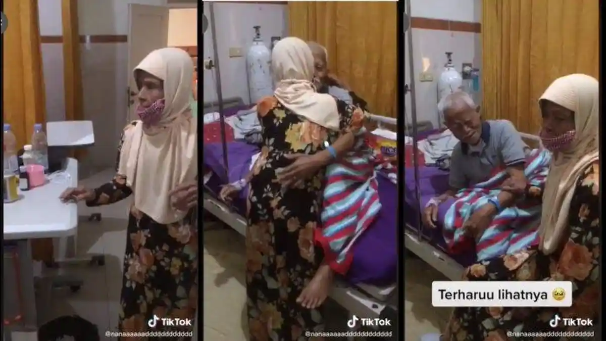 Video Haru Pertemuan Nenek dan Kakek di Rumah Sakit, Bertemu Langsung Berpelukan dan Menangis