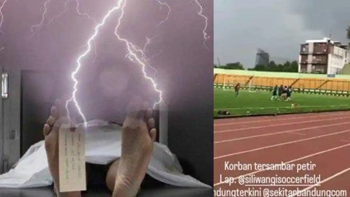DETIK-DETIK Pria Asal Subang Tewas Tersambar Petir Saat Main Sepak Bola, Kulit Meleleh