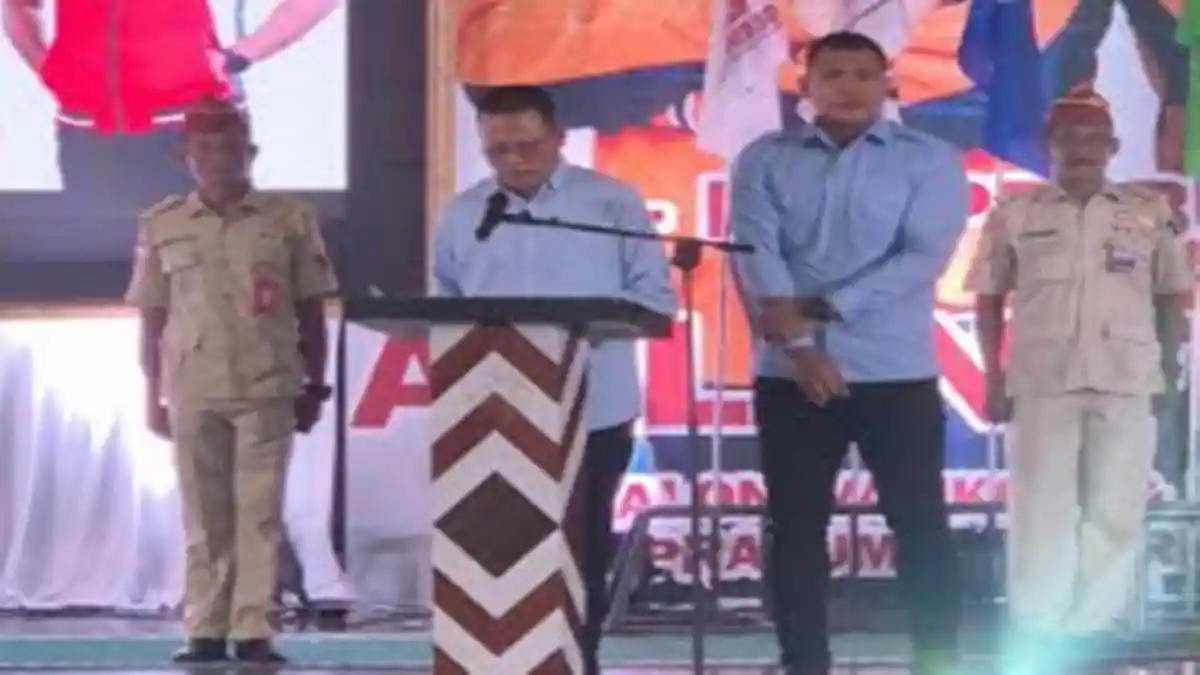 Diusung Gerindra, Hanura, PAN dan PBB Arlan-Frangky Nasril Deklarasi Maju di Pilkada Prabumulih 2024