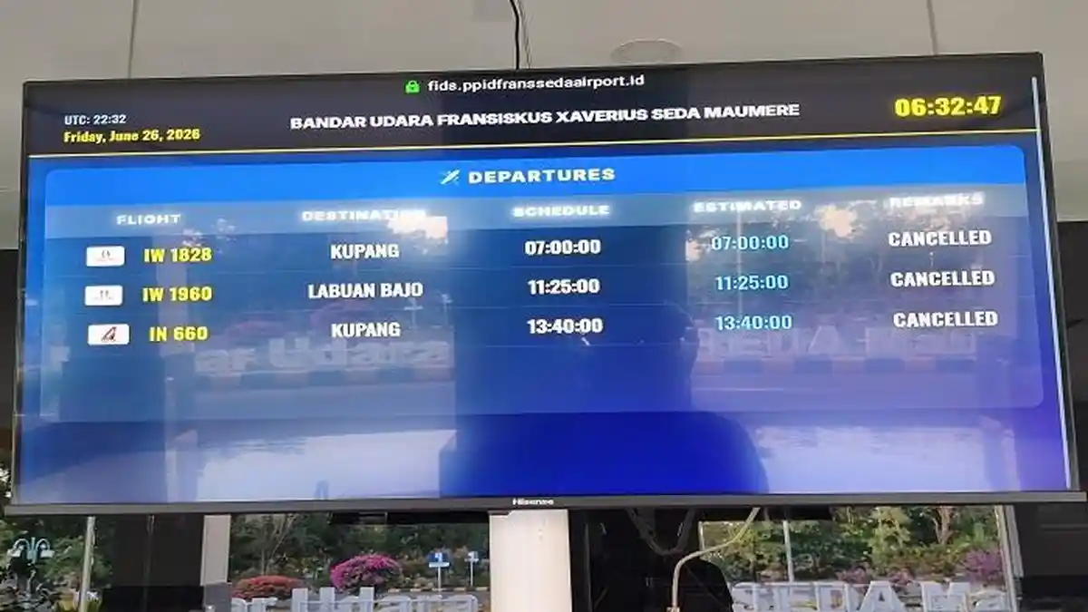 Bandara Frans Seda Maumere Ditutup Imbas Erupsi Gunung Lewotobi Laki-laki, 6 Penerbangan Dibatalkan - Pos-kupang.com