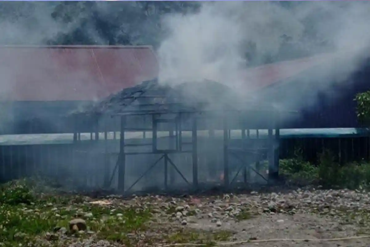 Polisi Ungkap Motif Posko PDI-P Distrik Wouma Jayawijaya Dibakar Massa