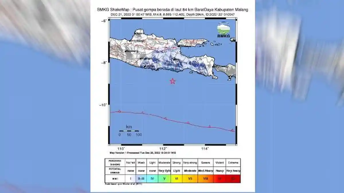 Gempa Pada Dini Hari di Kabupaten Malang Terasa Hingga Trenggalek, Warga Sampai Terbangun
