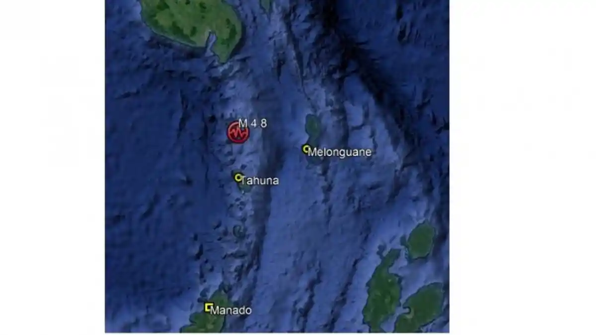 BREAKING NEWS: Setelah Bitung, Gempa Bumi 4,8 Skala Richter Guncang Talaud dan Sangihe