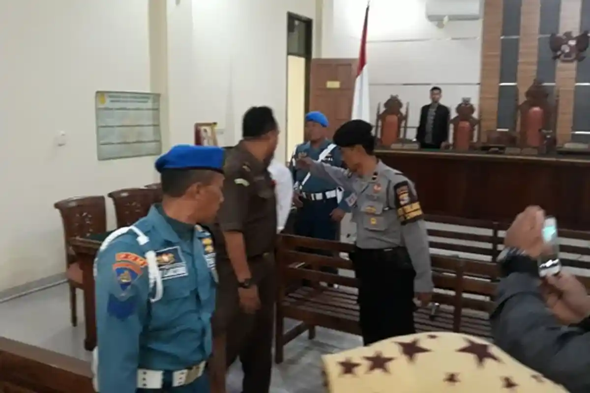 Sidang Penusukan Wajah Anggota Marinir Dijaga Ketat Polri/TNI