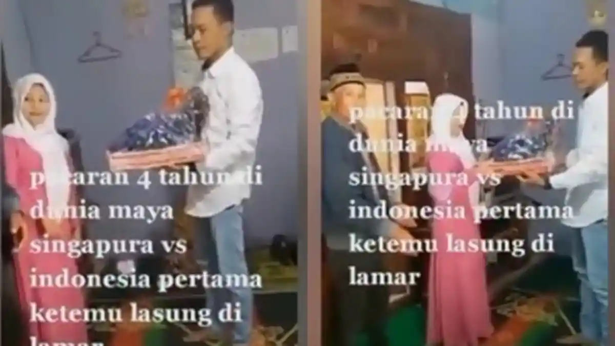 Pasangan Ini LDR 4 Tahun di Dunia Maya Indonesia VS Singapura, Pertama Kali Ketemu Langsung Lamaran!