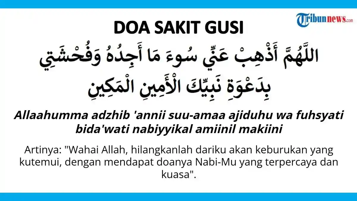 Doa agar Cepat Sembuh dari Sakit Gusi dan Menghilangkan Nyeri