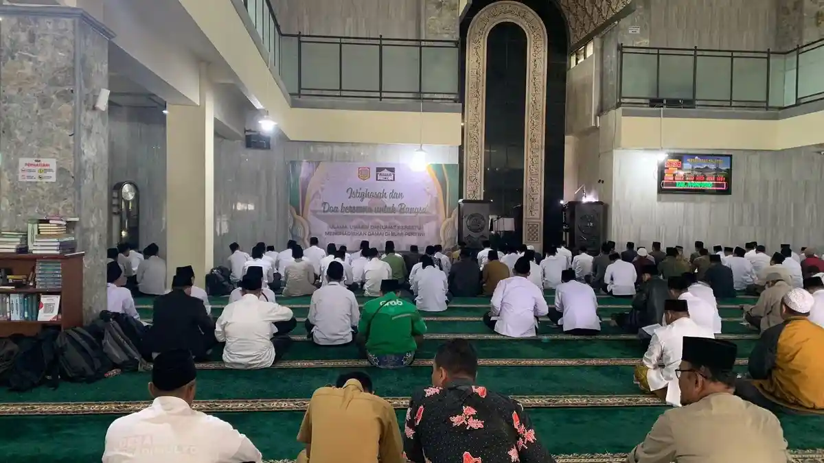 Respon Situasi Bangsa, Masjid Jami’ Wonosobo Gelar Istighosah Bersama Masyarakat