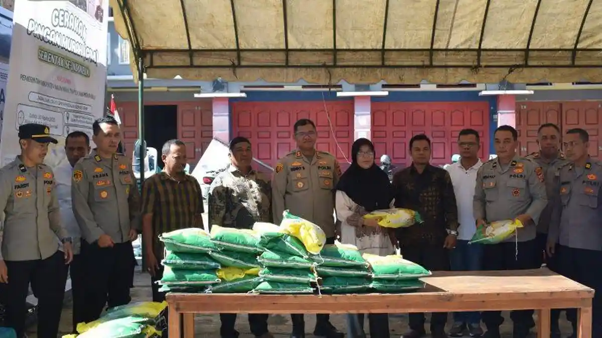 Polres Nagan Kembali Gelar Pangan Murah Serentak, Dua Ton Beras Habis Dibeli Warga 