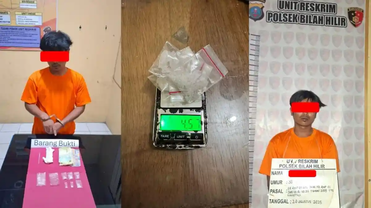 Jelang Transaksi, Pengedar Sabu Ditangkap Polres Labuhanbatu di Kampung Nelayan