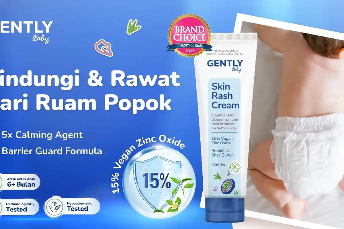 Skin Rash Cream GENTLY Baby Terbukti Efektif Lindungi Si Kecil dari Ruam Popok