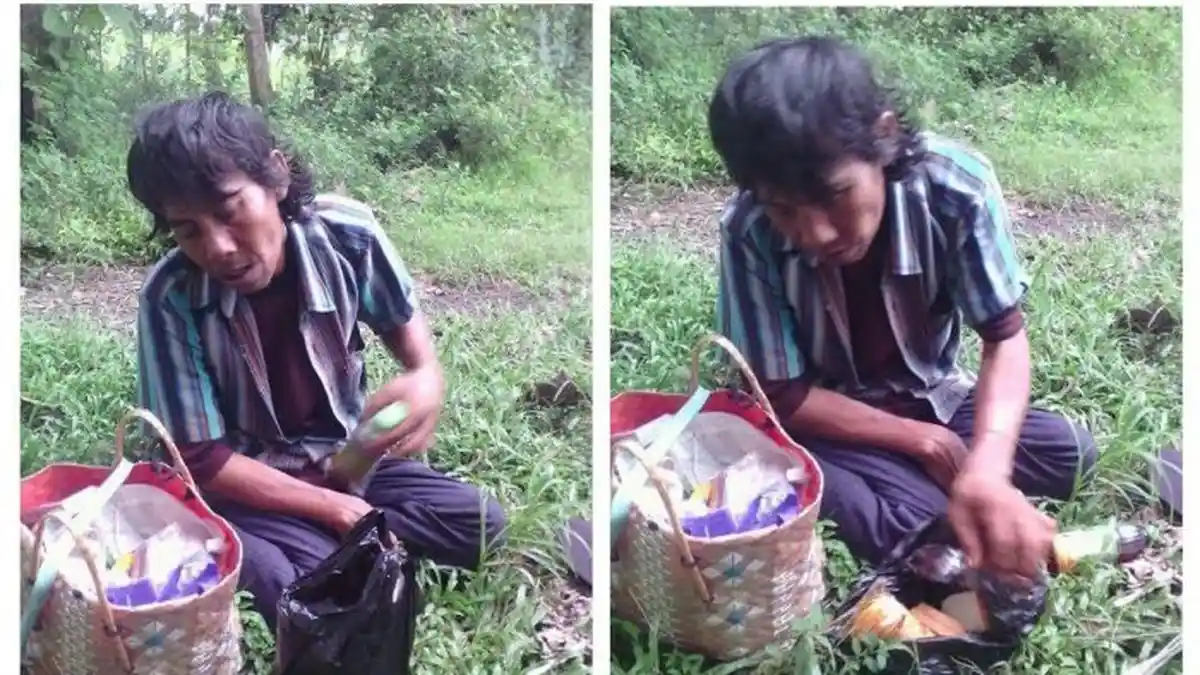 BIKIN HARU. Meski Stroke. Pria Ini Jalan Kaki Tiga Hari Blitar-Tulungagung Demi Bertemu Anaknya