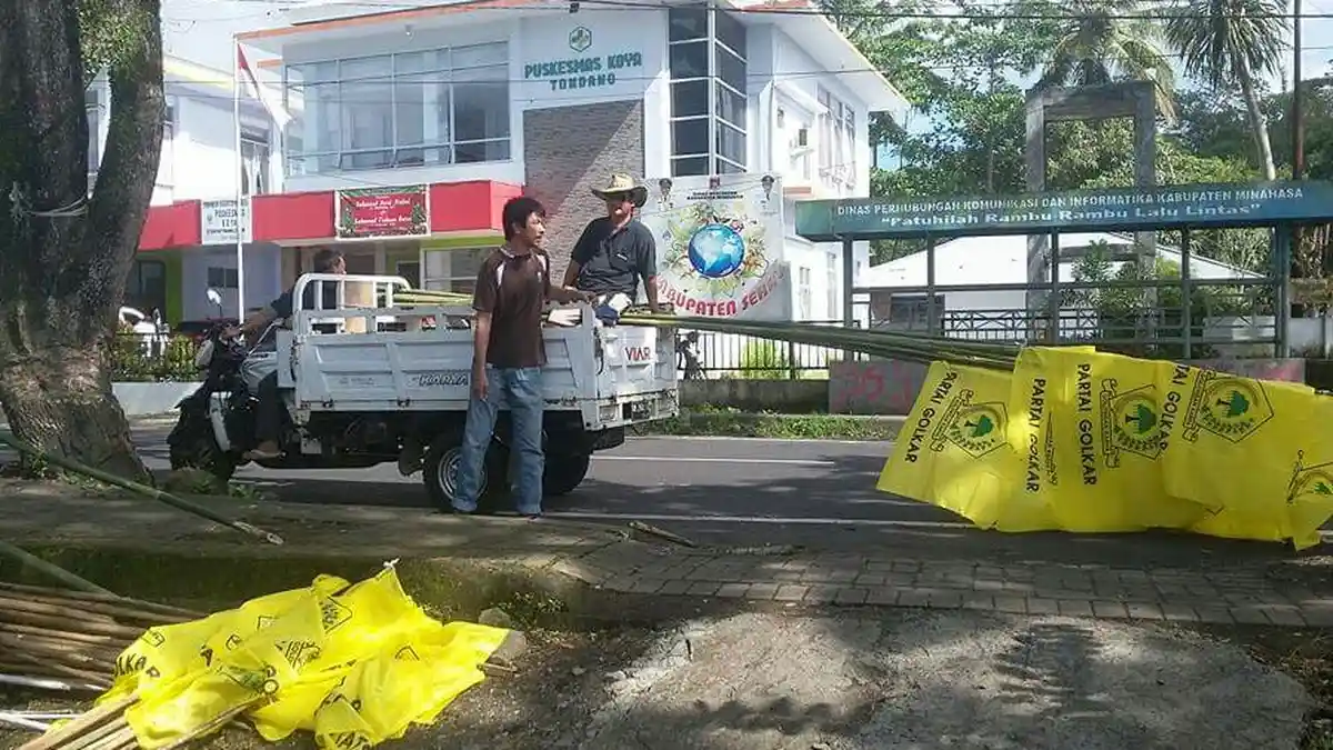 APK Paslon di Pilkada Minahasa Mulai Diturunkan