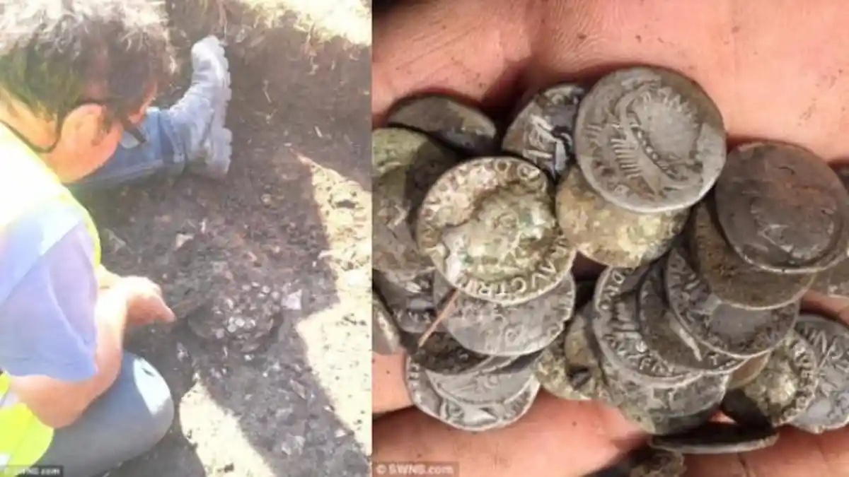Lelaki Ini Temukan Harta Karun Tumpukan  600 Koin Romawi Kuno, Nilainya Mencengangkan!
