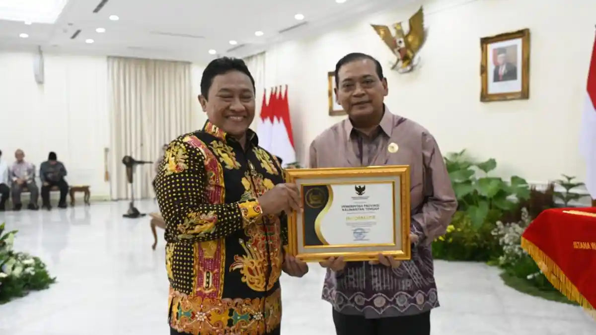 Peringkat 6, Pemprov Kalteng Raih Penghargaan Anugerah Keterbukaan Informasi Publik Tahun 2023