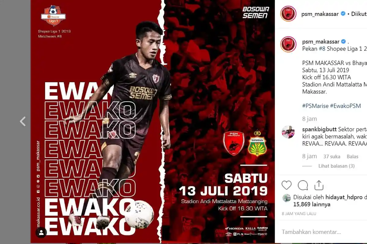 PSM vs Bhayangkara FC - Kejar Ketinggalan! Begini Target Munafri di 2 Laga? Lengkap Prakiraan Pemain