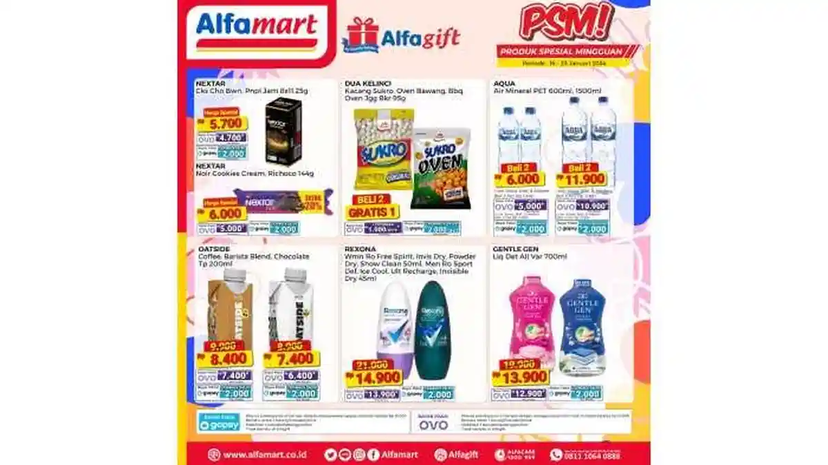 Katalog Promo PSM Alfamart 16-23 Januari 2024: Serbu Diskon, Rexona Rp14.900, Sukro Beli 2 Gratis 1