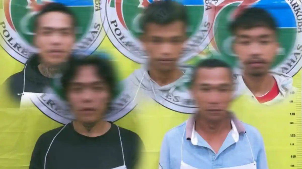 Polres Humbahas Berhasil Tangkap 5 Pria Penyalahguna Narkotika