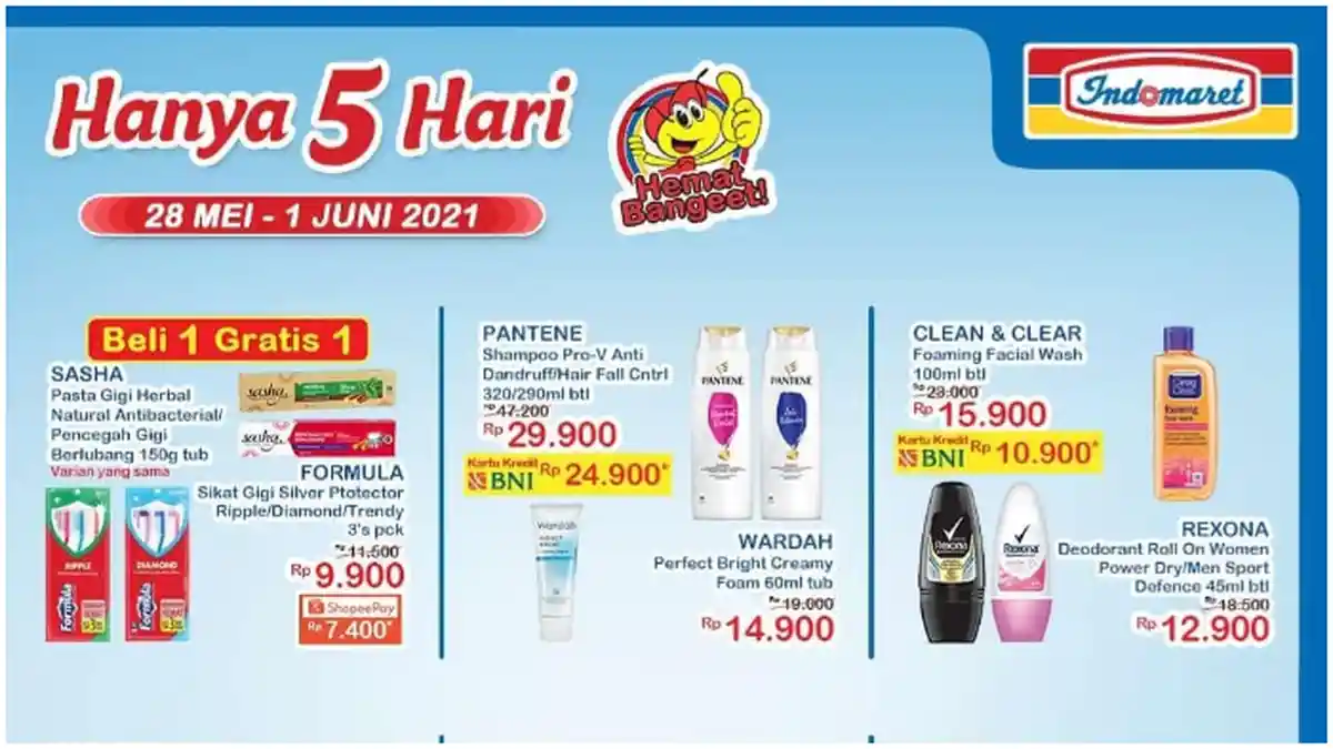 Promo JSM Indomaret Berlaku 5 Hari, 28 Mei hingga 1 Juni 2021, Makin Hemat dengan ShopeePay