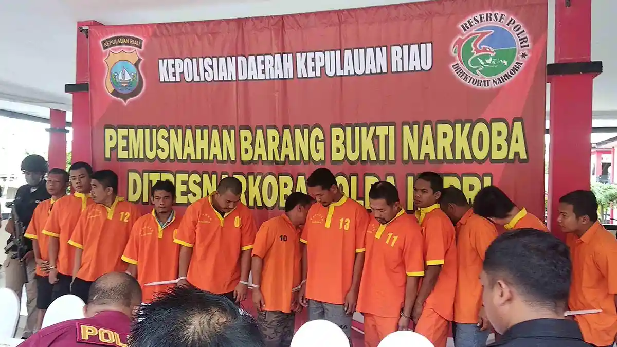 BREAKING NEWS - Polda Kepri Musnahkan Barang Bukti Narkoba