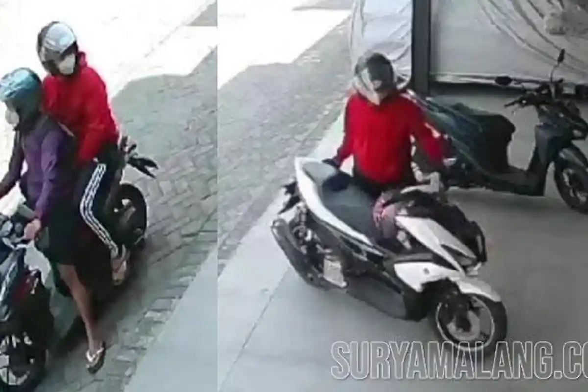 2 Maling Motor Terekam CCTV saat Curi Motor Aerox Milik Mahasiswa Asal Flores di Surabaya