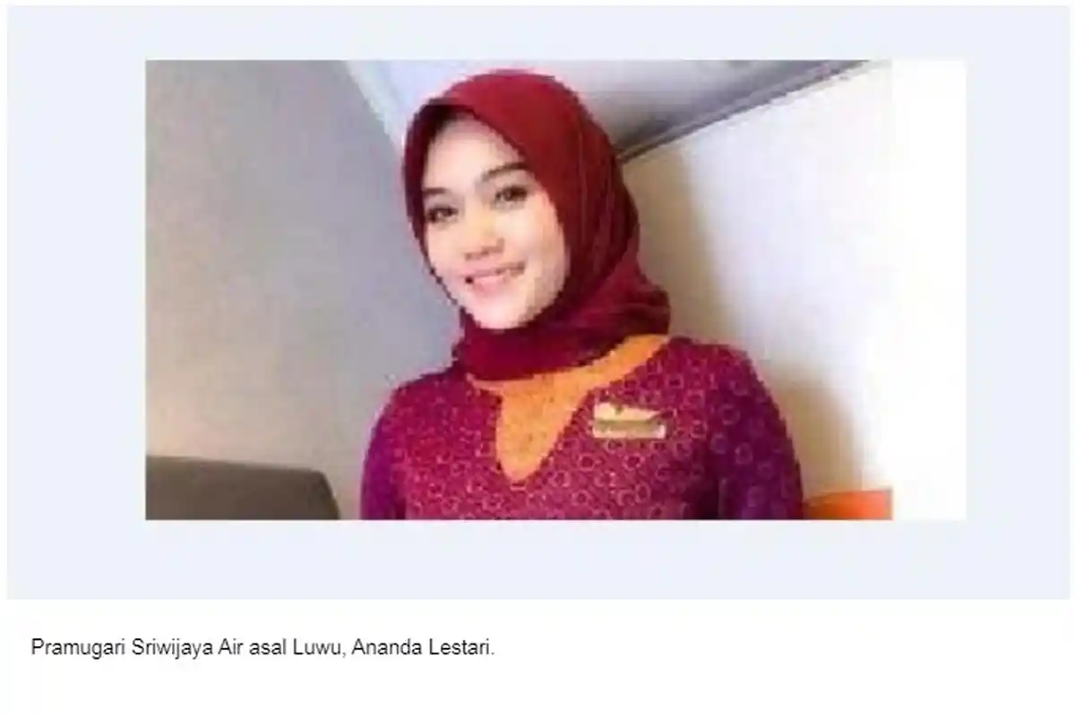 Pramugari yang Selamat dan yang Jadi Korban Sriwijaya Air SJ 182 karena Mendadak Ganti Penerbangan