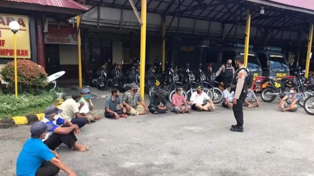Belasan Penjudi Sering Resahkan Warga di Pasar Kahayan, Petugas Langsung Bertindak