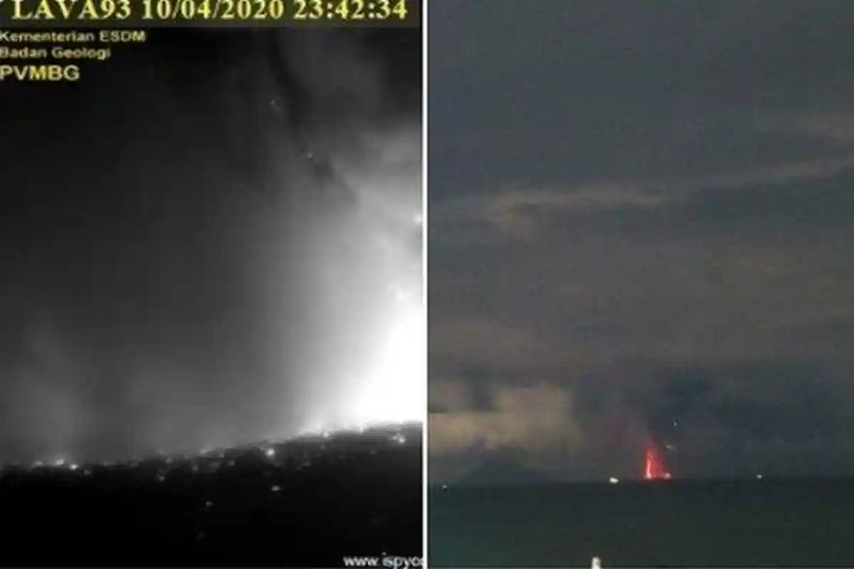 Gunung Anak Krakatau Meletus Jumat Malam, Hamburan Abu Sampai Pulau Sebesi 19 Km