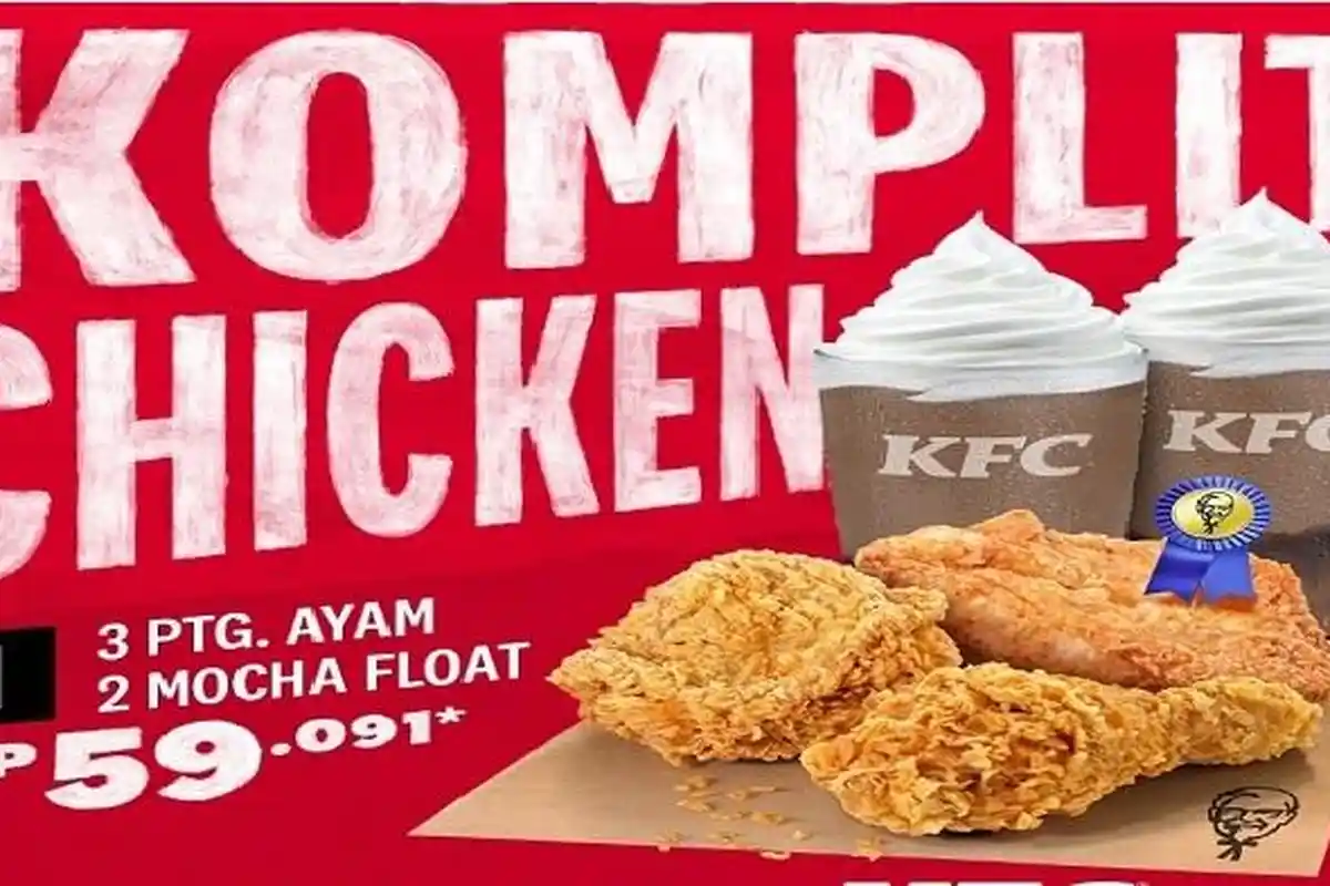 Promo KFC Oktober 2022, Paket Komplit Chicken Hadir dengan 3 - 5 Ayam KFC Harga Mulai Rp 59.091