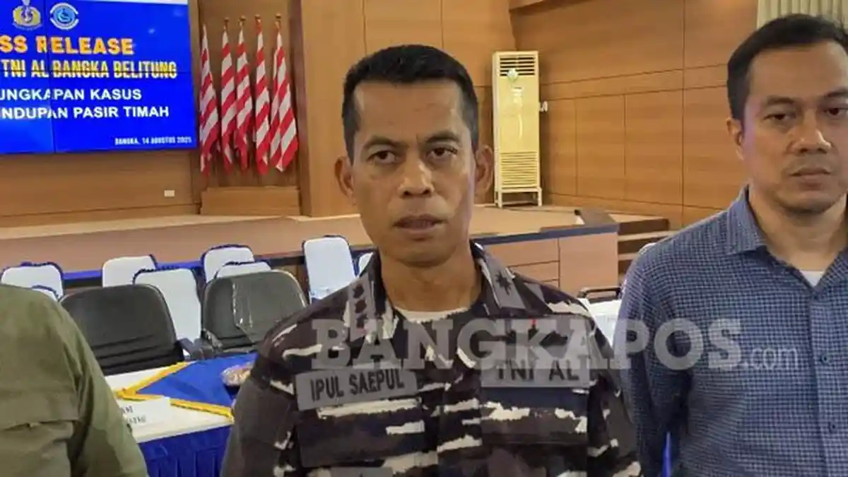 Lanal Babel Gagalkan 3 Penyelundupan Pasir Timah, Danlanal Tegaskan Tak Ada Oknum Aparat Terlibat