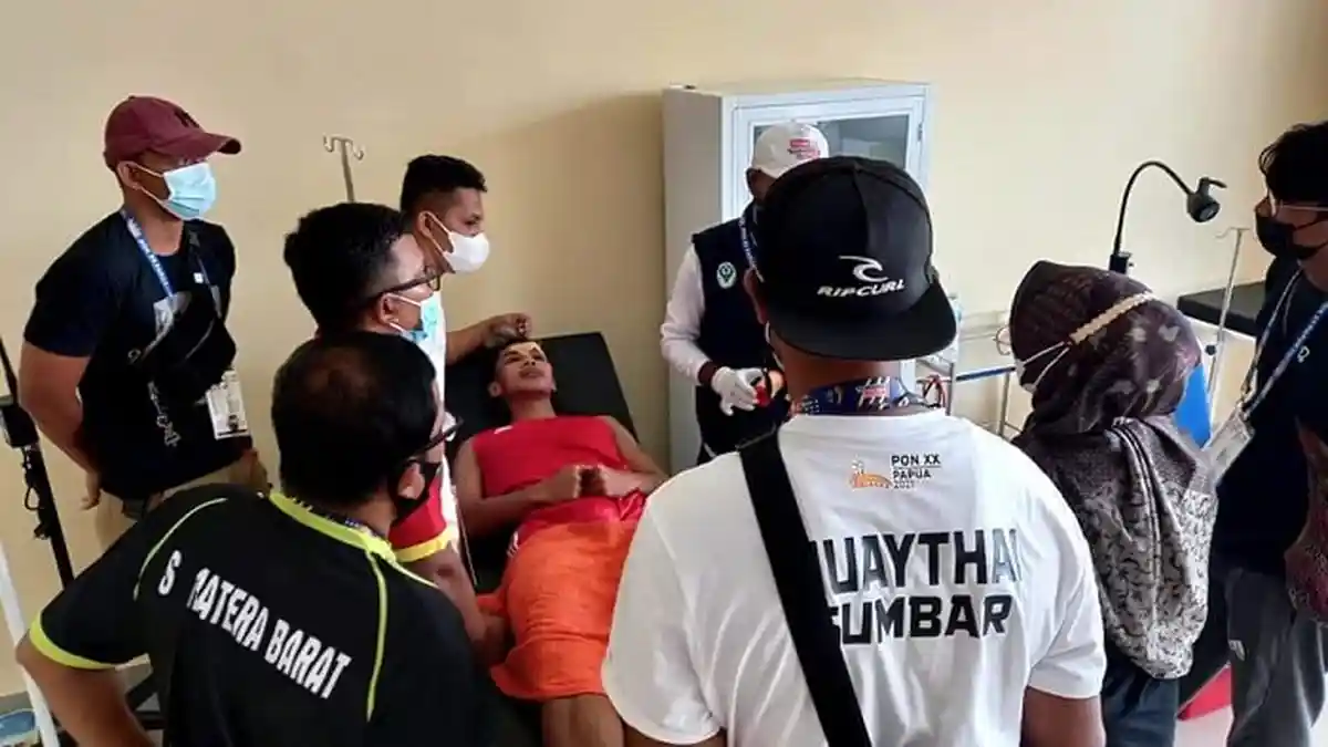 PON Papua 2021: Atlet Muaythai Sumbar Cedera saat Bertanding Menghadapi Tuan Rumah di Kelas 57 Kg