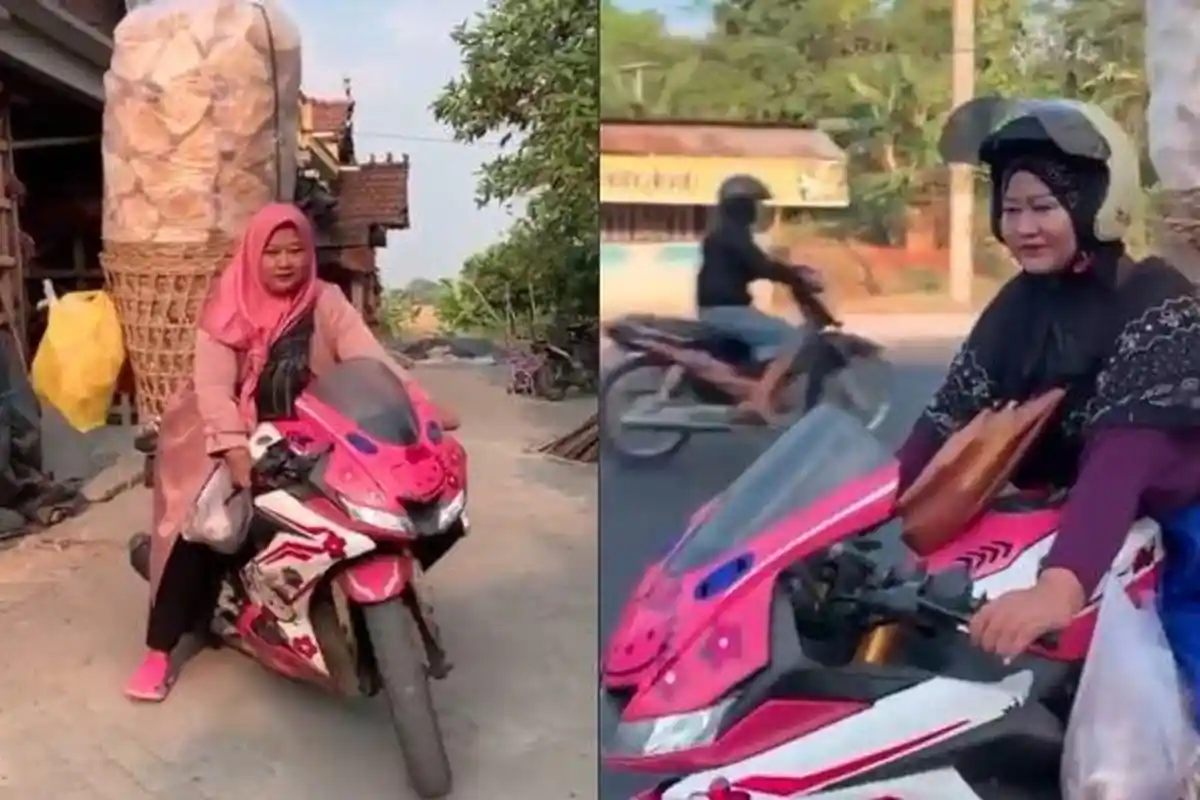 Viral Kisah Ndo Lina, Penjual Kerupuk Pakai Motor Sport di Demak, Dulu Pernah Jadi Security Hotel