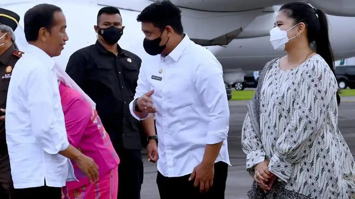Tiba di Medan, Jokowi Disambut Bobby Nasution, Hari Ini Tinjau Pasar Aksara dan Halat