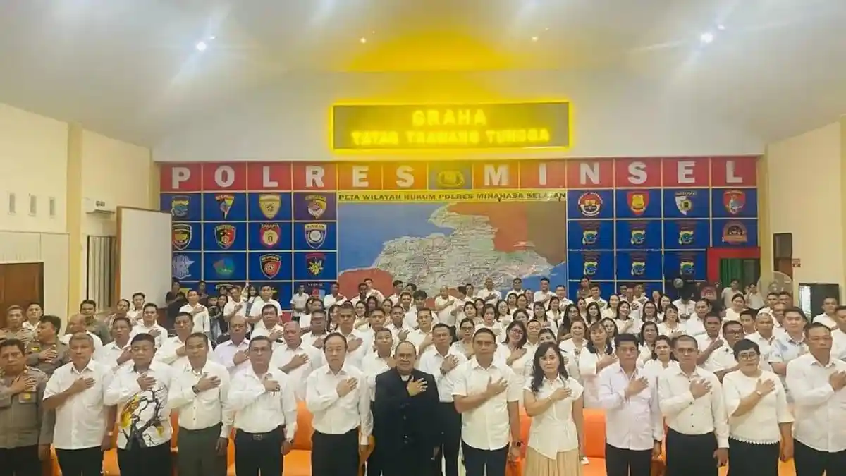Keluarga Besar Polres Minsel Sulawesi Utara Gelar Ibadah Perayaan Paskah 2024