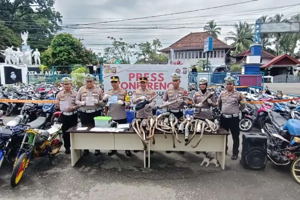 112 Motor Terlibat Balap Liar Diangkut Polisi Ke Polres Lahat, 2 Bulan Baru Boleh Diambil