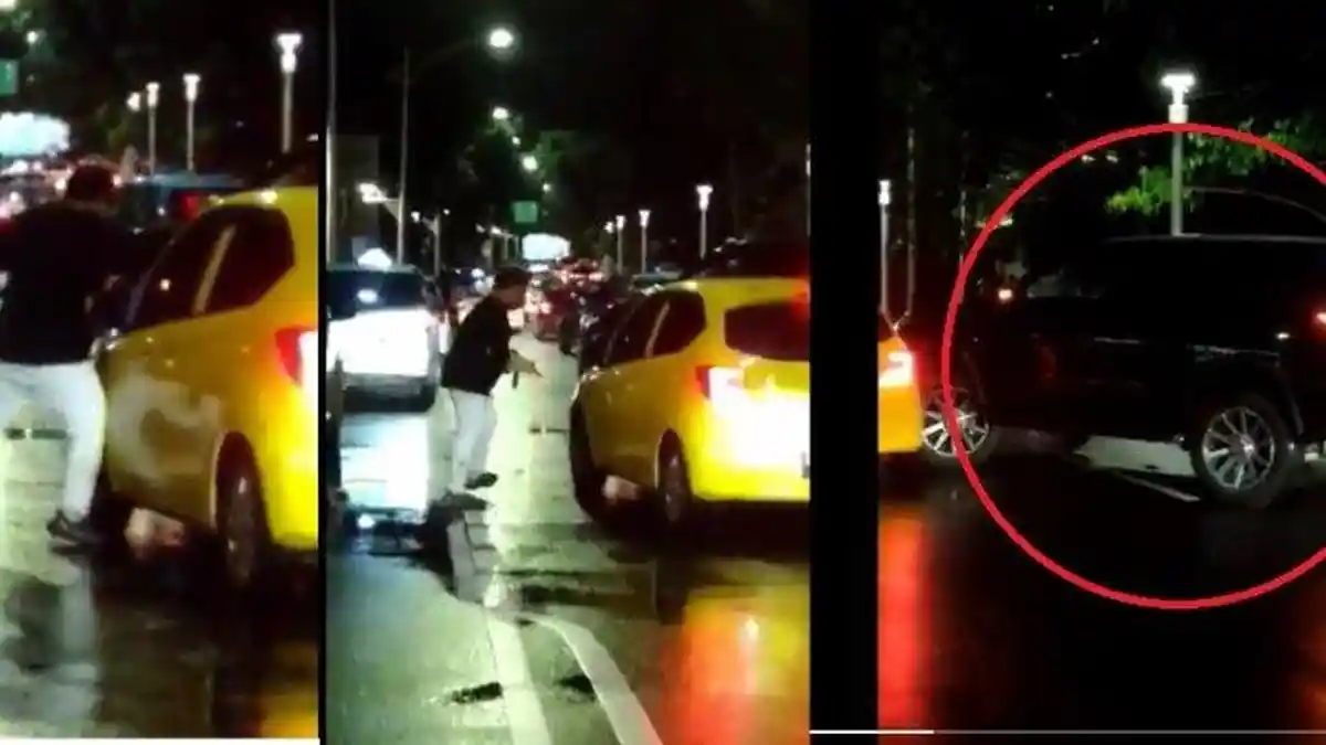 Viral Video Supir Fortuner Hancurkan Mobi Kuning, Pelaku Bawa Samurai