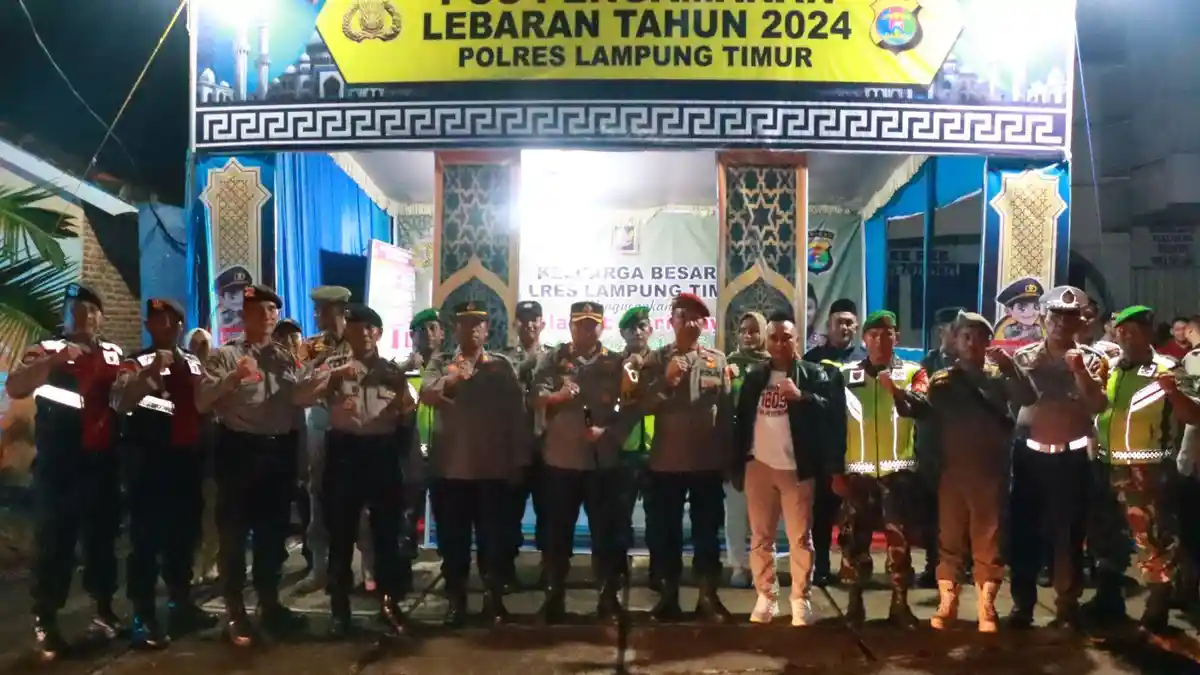 Pastikan Arus Mudik Aman, Kapolres Lampung Timur Polda Lampung Cek Pos PAM