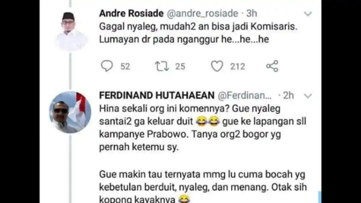 Prabowo Disinggung Ferdinand Hutahaean Tak Punya Karakter Pemimpin, Andre Rosiade Bereaksi