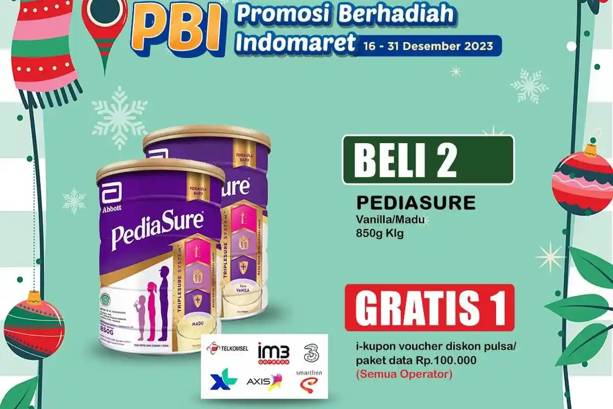 Promo Indomaret Hari Ini 17 Desember 2023, Beli Susu Gratis Pulsa 100 Ribu, Tambah Rp2.000 Dapat 2