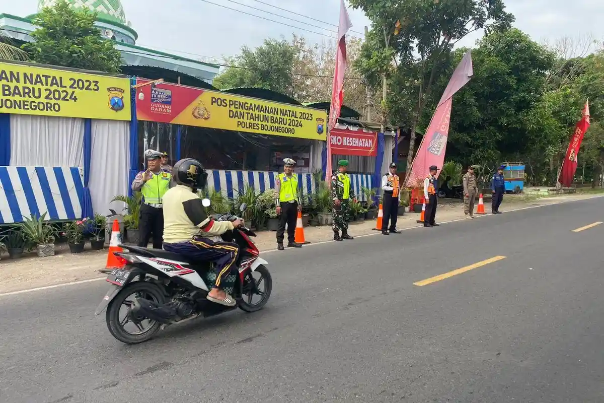 Dua Pos Pengamanan dan 1 Pos Pelayanan Dibikin Polisi Bojonegoro Selama Libur Nataru 2024