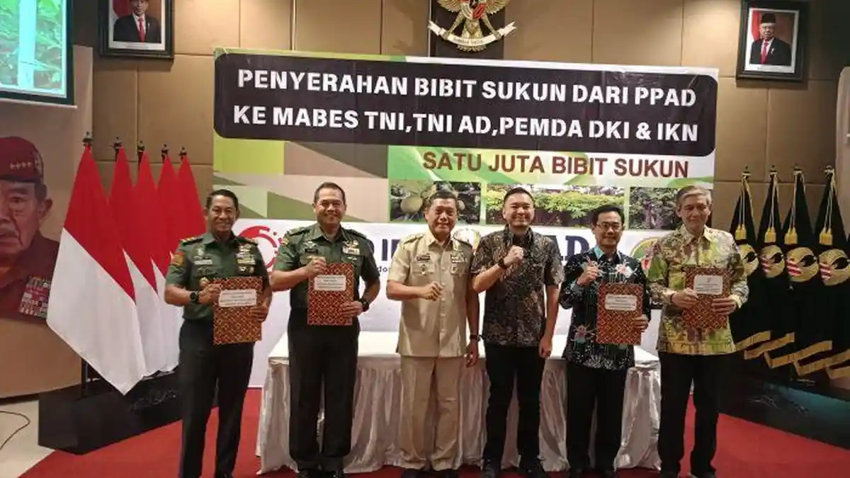 PPAD Serahkan 1 Juta Bibit Pohon Sukun kepada Mabes TNI, TNI AD, IKN dan Pemprov DKI