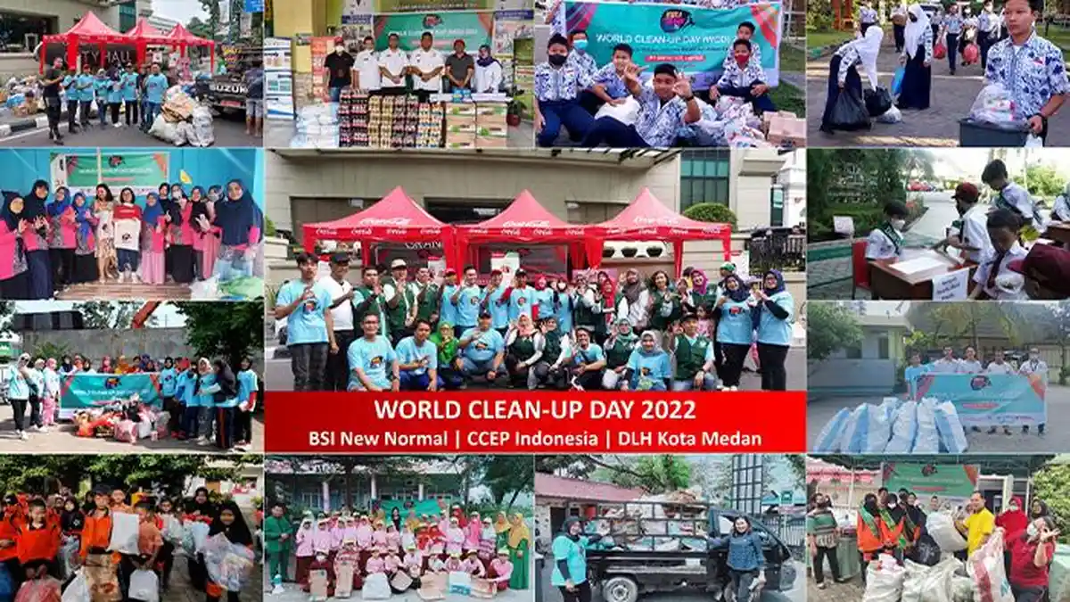 World Clean-Up Day 2022: CCEP Indonesia dan BSINN bersama DLH Kota Medan Kumpulkan 3,7 Ton Sampah