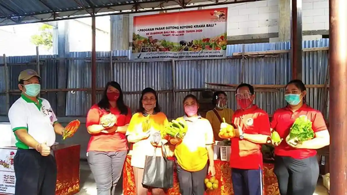 Pasar Gotong Royong Krama Bali BBPOM, Petani Raup Omzet Rp 5 Juta