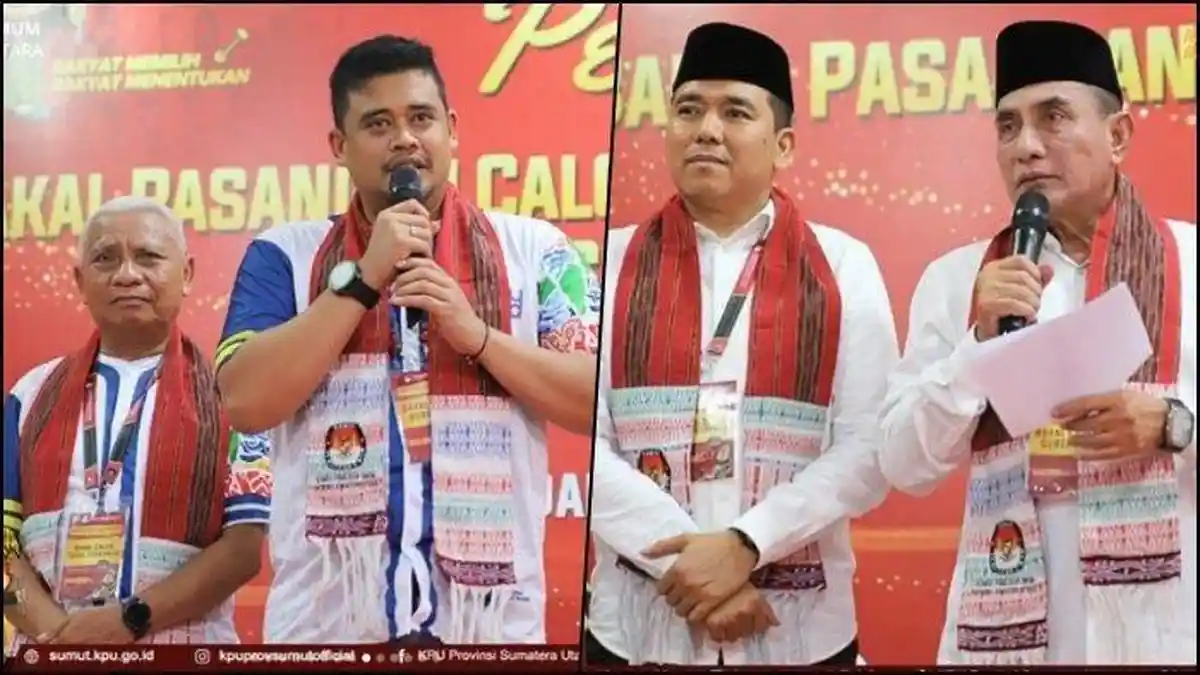 Update Pilkada Sumut: Calon Gubernur Bobby Nasution Nomor Urut 1, Edy Rahmayadi Nomor Urut 2