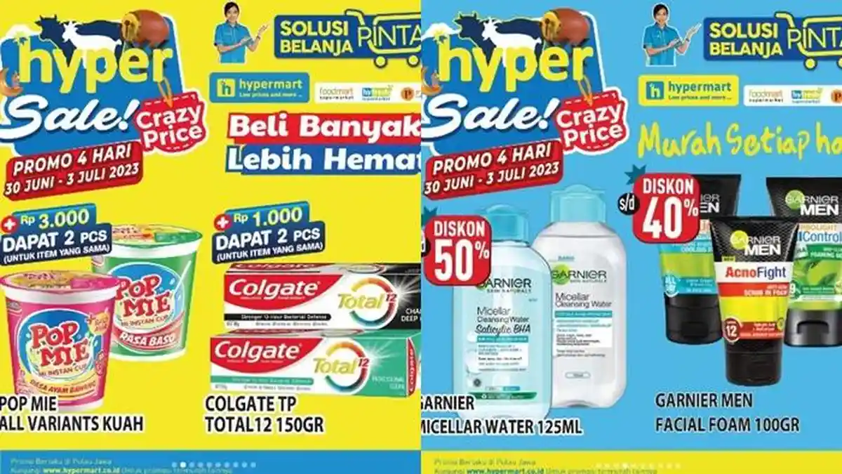Katalog Promo Hypermart Hari ini Jumat 30 Juni 2023, Pembersih Wajah Diskon hingga 50 Persen