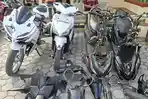 Tertangkap Basah, Polres Lotim Ringkus 6 Pria yang Tengah Mempreteli Motor Hasil Carian