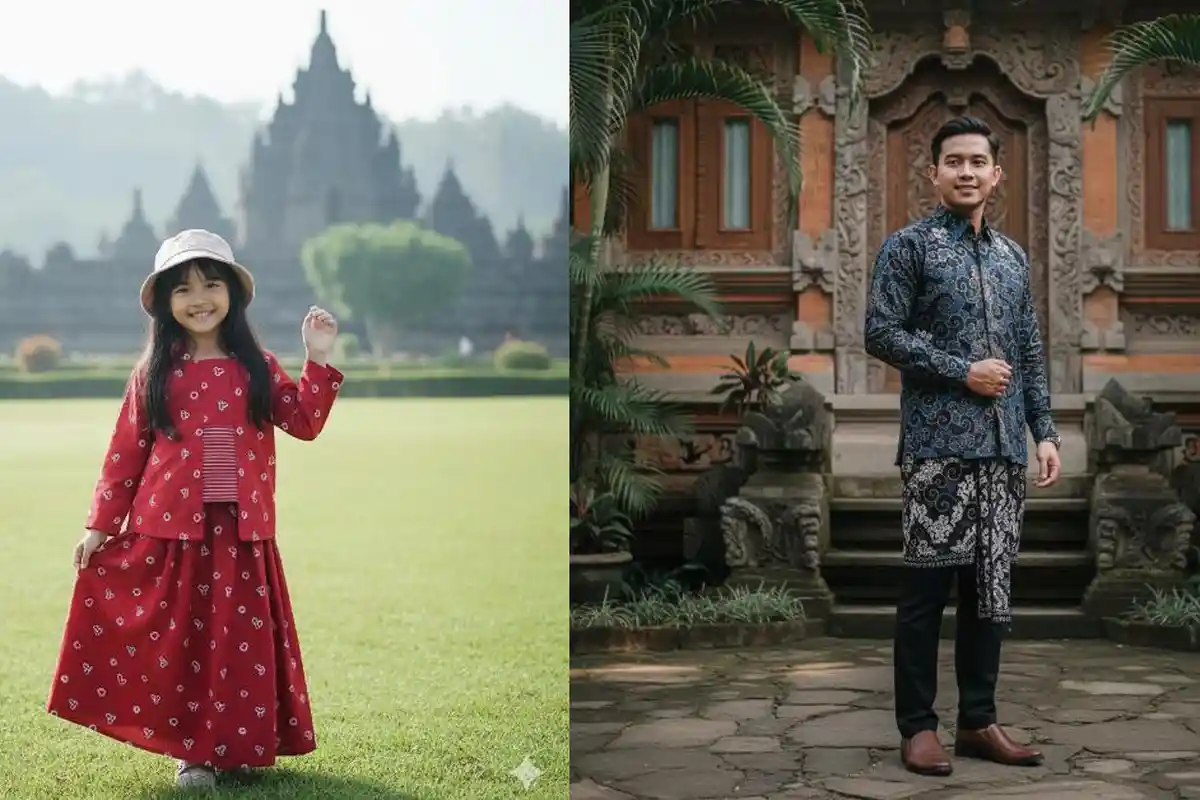 5 Prompt Gemini AI Foto Pakai Baju Batik dengan Hasil Natural dan Estetik dengan Berbagai Motif